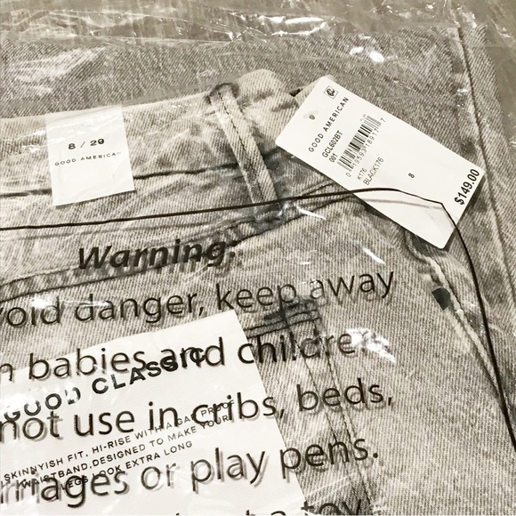 Good American Classic Low Rise Jeans in Black176 NIB - Picture 5 of 9